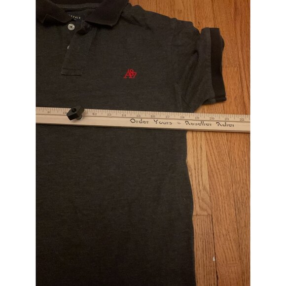 Aeropostale Mens Gray Polo Shirt M A87 Logo Short Sleeve Cotton/Polyester - Picture 8 of 8